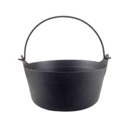 Black Plastic Cauldron Pail (25 x 12cm)