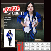 Child Zombie Student Costume (Large, 7-8 Yrs) Pk 1