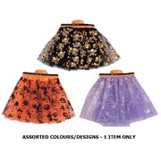 Child Halloween Foil Print TuTu 30cm Assorted Pk 1
