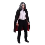 Adult Black & Red Vampire Cape Halloween Costume 140cm