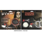Vampire Day Of The Dead Halloween Make Up Kit Assorted Pk 1