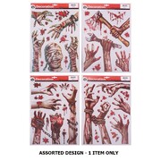 Bloody Zombie Window Stickers Halloween Decoration Assorted 1 Sheet