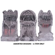Foam RIP Tombstone Halloween Decoration Assorted 40cm Pk 1