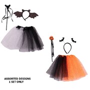 Child Halloween Tutu 3 Piece Costume Set Assorted