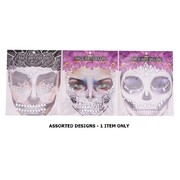 Halloween Self Adhesive Face Gems Jewels Assorted 1 Sheet