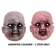 Zombie Baby Halloween Face Mask Grey or Pink Pk 1