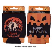 Halloween Stubby Holder Beer Can Cooler Assorted Designs Pk 1