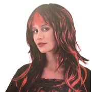 Red & Black Temptress Halloween Wig