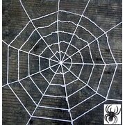 White Rope Spider Web with Spider Halloween Decoration 150cm