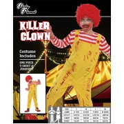 Child Killer Ronald Clown Halloween Costume (Large, 7-8Yrs)