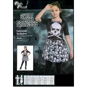 Child Halloween Skull Princess Dress Costume (Medium, 5-6 Yrs)