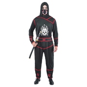 Adult Black Ninja Jumpsuit Costume Large