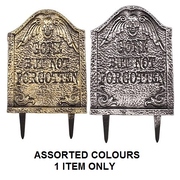 Tombstone Lawn Stake Halloween Decoration Silver or Gold