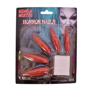 Red Glitter Horror Nails Vampire Halloween