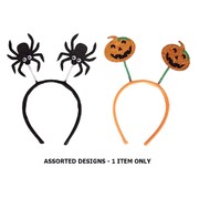 Halloween Pumpkin or Spider Glitter Headband Pk 1