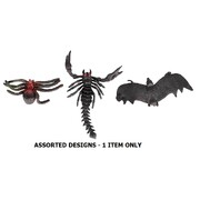 Rubber Spider Bat Scorpion Halloween Decoration Assorted Pk 1 