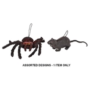 Plastic Spider or Rat Halloween Decoration 17cm