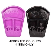 Plastic Halloween Tombstone Treat Tray Purple or Black