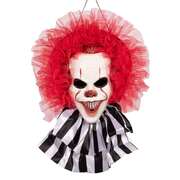 Hanging Evil Clown Face Halloween Decoration