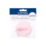 Cookie Embosser Stamp Congrats Congratulations 60mm Fondant Biscuit Stamp Easy Grip Handle Plant Based Baking Tool LOYAL Bakeware