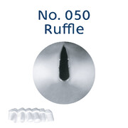 LOYAL Ruffle Piping Tip #050 Stainless Steel Standard Icing Nozzle Cake Decorating Tool Garlands Curves Zig Zag Borders