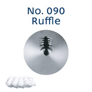LOYAL Ruffle Piping Tip #090 Stainless Steel Standard Icing Nozzle Cake Decorating Tool Garlands Curves Zig Zag Borders