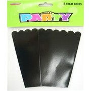 Black Cardboard Party Treat Boxes Pk 8
