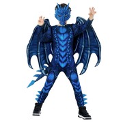 Child Blue Dragon Jumpsuit Costume X Large 12-14 Yrs