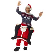Adult Santa Piggy Back Christmas Costume One Size