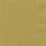 Gold Beverage Cocktail Napkins 2 Ply Pk 20