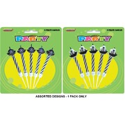 Pirate Ships or Hats Cake Candles & Holders Pk5