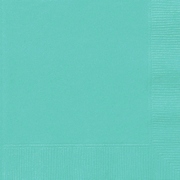 Caribbean Teal 2 Ply Paper Lunch Napkins (Pk 20)