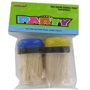 Toothpicks Round Double Point Pk500 (2 Bottles of 250)