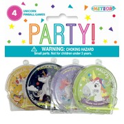 Unicorn Pinball Game Party Favours Pk 4