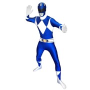 Adult Blue Power Ranger Morphsuit Costume Size XL