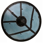 Blue & Black Round Plastic Viking Shield 45cm