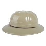 Beige Plastic Safari Hat Pith Helmet 