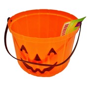 Halloween Orange Plastic Pumpkin Pail (15cm) Pk 1