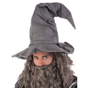 Grey Wizard Hat with Wired Brim Pk 1