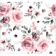 Pastel Pink Rose Paper Lunch Napkins 2 Ply Pk 20
