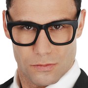 Black Square Frame Glasses (No Lenses) Pk 1