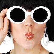 White Princess Grace Glasses with Dark Lenses Pk 1 