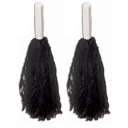Black Cheerleader Pom Poms (Pk 2)
