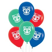 Auckland Warriors NRL Supporter Team Balloons 30cm 6 Pack Licensed Latex