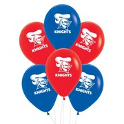 Newcastle Knights NRL Supporter Team Balloons 30cm 6 Pack Licensed Latex