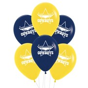 North Queensland Cowboys NRL Supporter Team Balloons 30cm 6 Pack Licensed Latex