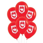 St George Illawarra Dragons NRL Supporter Team Balloons 30cm 6 Pack Licensed Latex