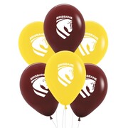 Brisbane Broncos NRL Supporter Team Balloons 30cm 6 Pack Licensed Latex