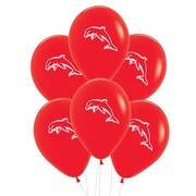 Redcliffe Dolphins NRL Supporter Team Balloons 30cm 6 Pack Licensed Latex
