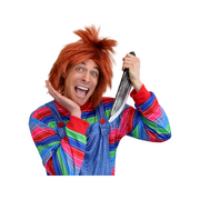Adult Halloween Crazy Doll Orange Wig - Horror Character Costume Wig